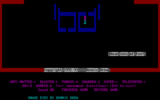 Fungal Man (DOS) screenshot: Mission successful!