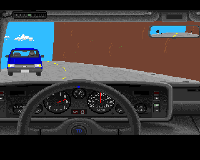 Test Drive (Amiga) screenshot: Scene from demo