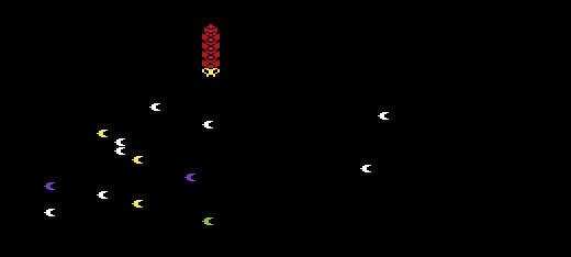 Space Snake (VIC-20) screenshot: Starting Snake