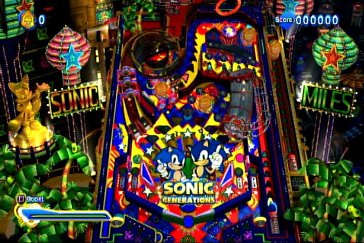 Sonic: Generations - Casino Nights DLC (PlayStation 3) screenshot: Pinball table itself
