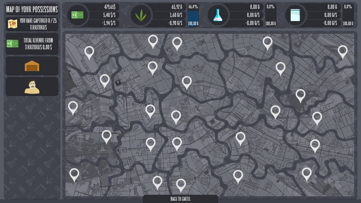 Meth Master (Windows) screenshot: Turf map