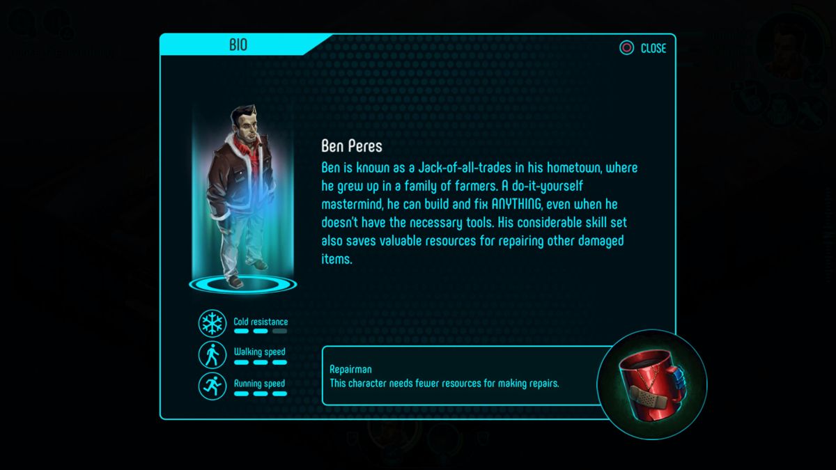 Distrust (PlayStation 4) screenshot: Character bio