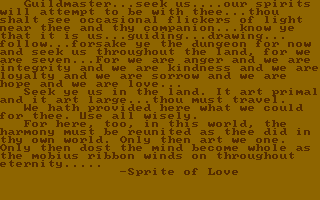 Ultizurk III Part II: The Mobius Mind (DOS) screenshot: A note found nearby.