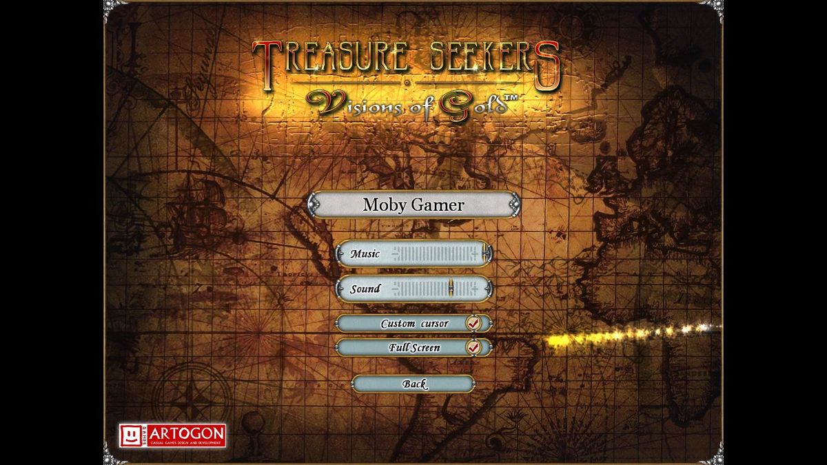 Treasure Seekers: Visions of Gold (Windows) screenshot: Game configuration options