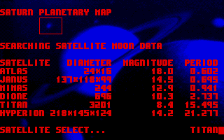 Suspicious Cargo (Atari ST) screenshot: Intro screen 3 - Planetary map.