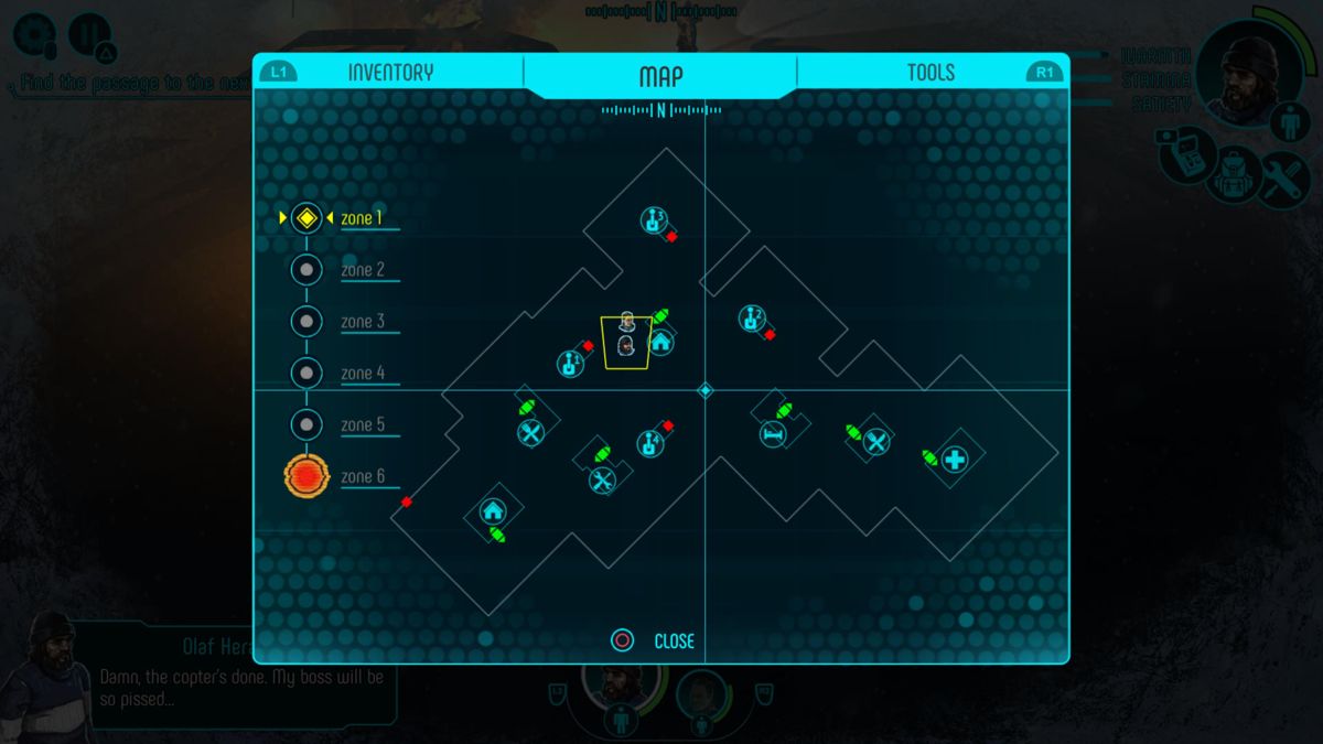 Distrust (PlayStation 4) screenshot: Map of area