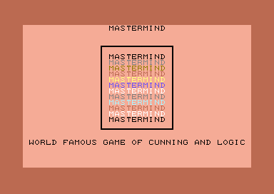 Computer Mastermind (Commodore 64) screenshot: Title Screen