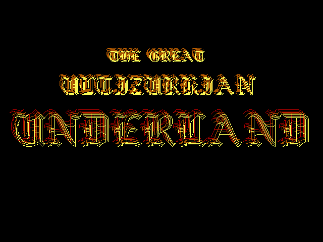 The Great Ultizurkian Underland (DOS) screenshot: Title screen
