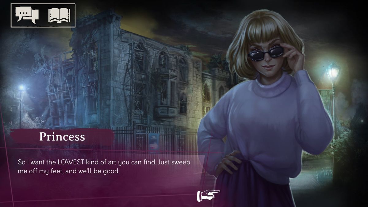 Vampire: The Masquerade - Shadows of New York (Windows) screenshot: "Princess" is a kindred from New York