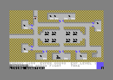 Forbidden Castle (Commodore 64) screenshot: Living Quarters