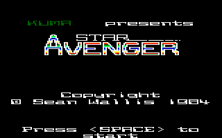 Star Avenger (Amstrad CPC) screenshot: Title screen.