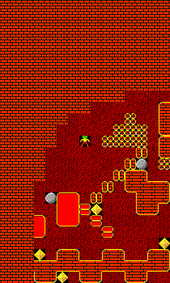 Repton (J2ME) screenshot: Starting level 1