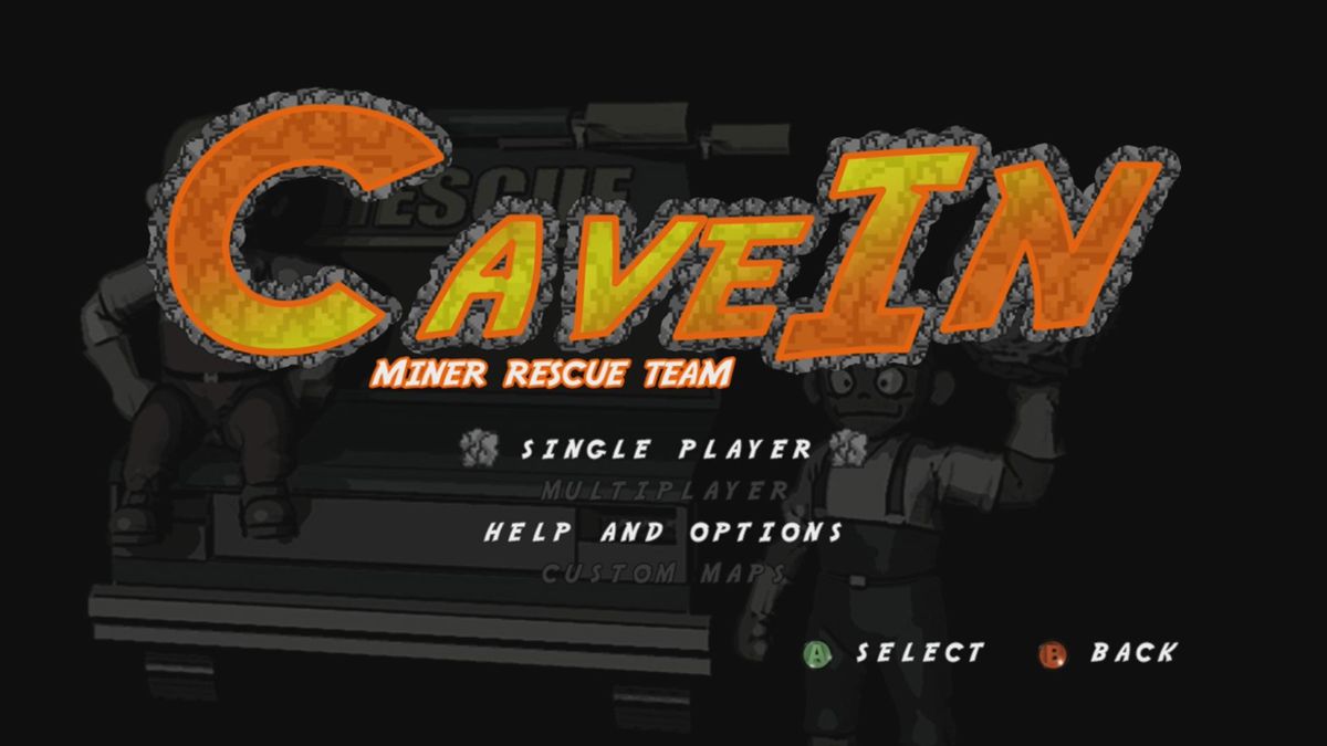 CaveIn: Miner Rescue Team (Xbox 360) screenshot: Title screen (trial version)