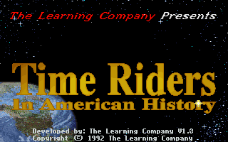 Time Riders in American History (DOS) screenshot: Title screen