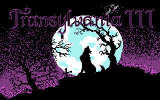 Transylvania III: Vanquish the Night (DOS) screenshot: Title Screen (CGA)