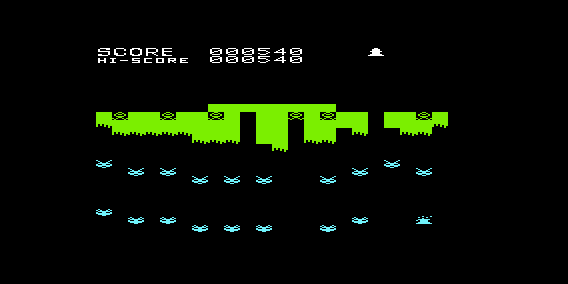 Alien Attack (VIC-20) screenshot: Alien Ship Partially Destroyed