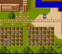 Lufia & the Fortress of Doom (SNES) screenshot: In a town
