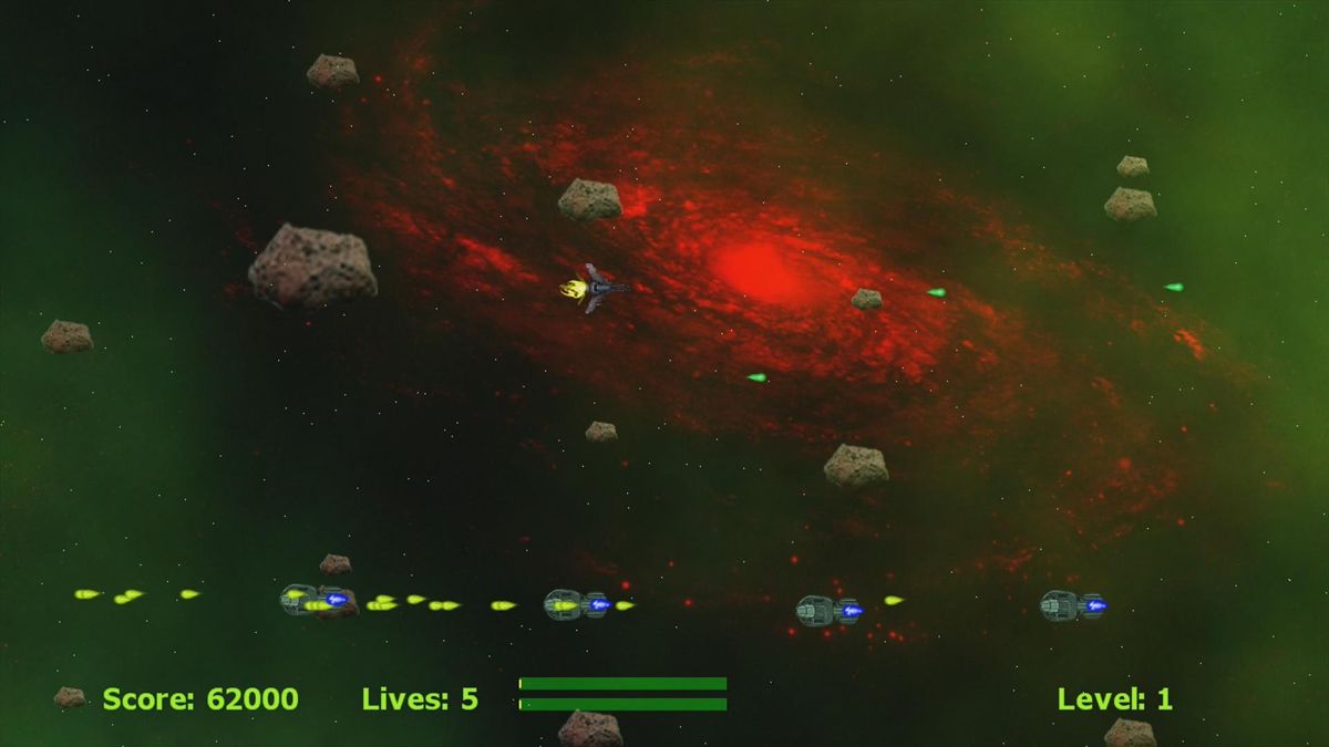 Retro One (Xbox 360) screenshot: Shooting some space ships (trial version)
