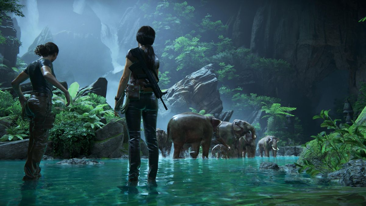 Uncharted: Digital Bundle (PlayStation 5) screenshot: The Lost Legacy: Reuniting little elephant with its herd