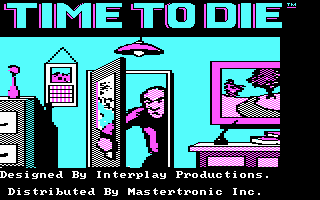 Borrowed Time (PC Booter) screenshot: Title screen (CGA)