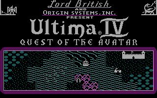 Ultima IV: Quest of the Avatar (DOS) screenshot: Title Screen (CGA with RGB Monitor)