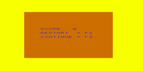 Spider Invasion (VIC-20) screenshot: Game Over