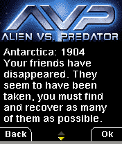 AVP: Alien vs. Predator (J2ME) screenshot: Mission objective