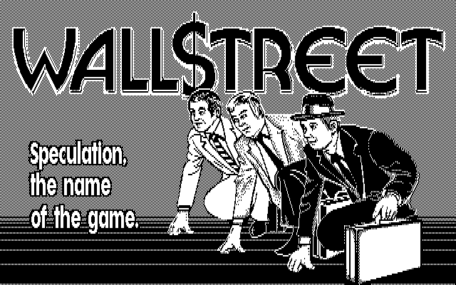 Wall$treet (DOS) screenshot: Title Screen (CGA)