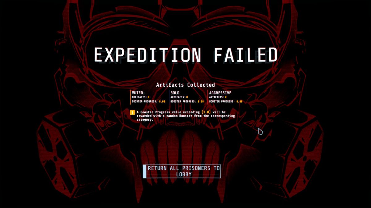 GTFO (Windows) screenshot: Mission failed.