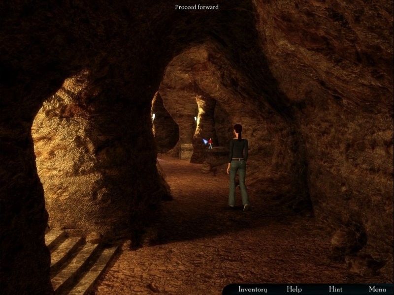 Hotel (Windows) screenshot: A corridor leading to the crypt
