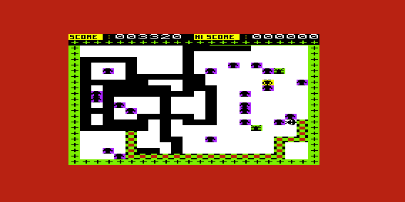 Snake (VIC-20) screenshot: Hit a Mushroom
