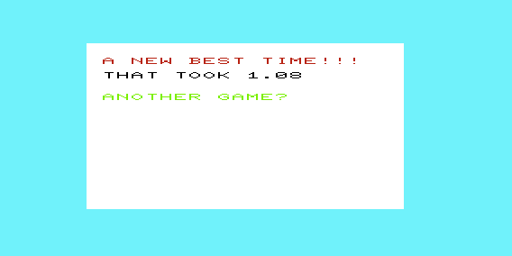 Ski-Run (VIC-20) screenshot: Final Score