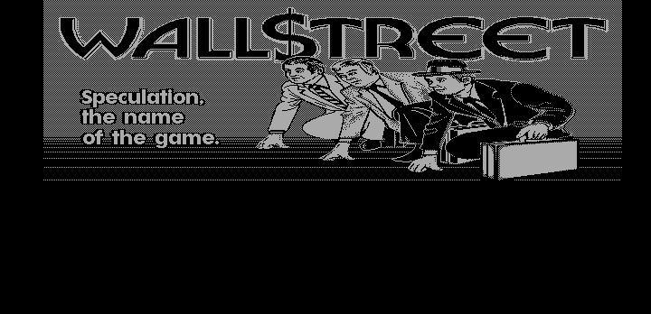 Wall$treet (DOS) screenshot: Title Screen (Hercules)