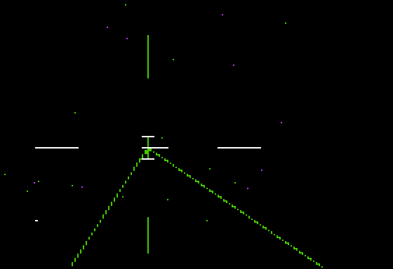 Space Pirates 3000 (Apple II) screenshot: Combat