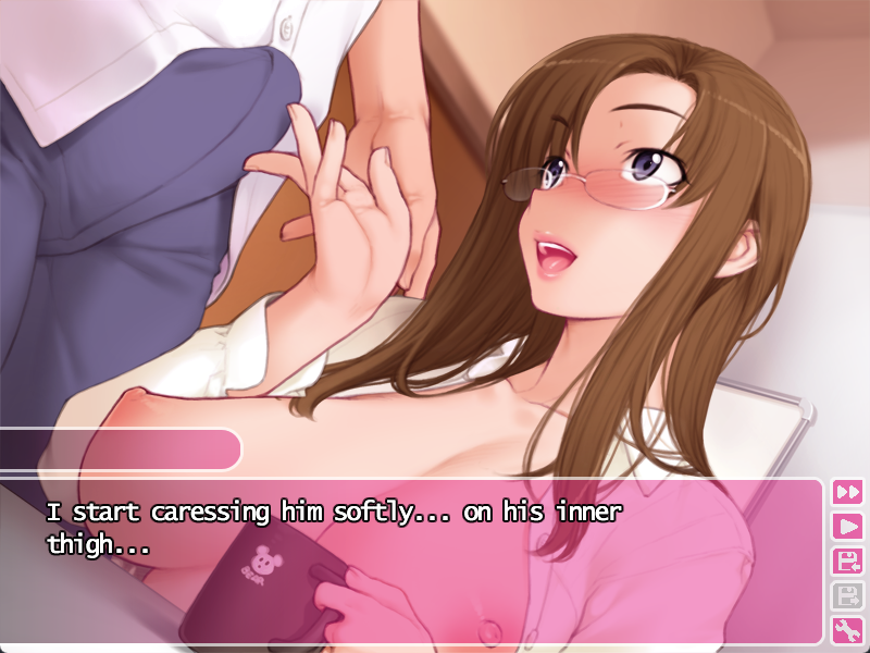 Nympho Sensei Ryoko (Windows) screenshot: Their discussion gets "heated" pretty quickly...