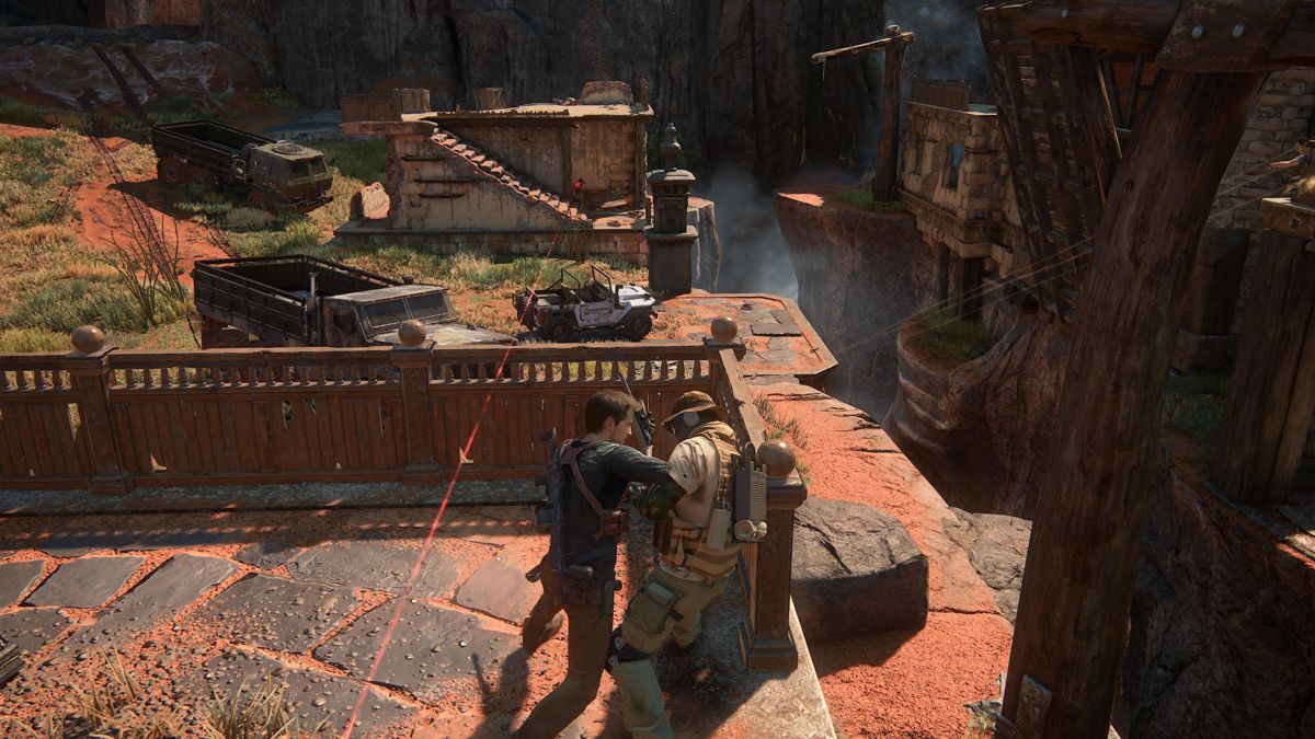 Uncharted: Digital Bundle (PlayStation 5) screenshot: Uncharted 4: Fighting Shoreline reinforcements