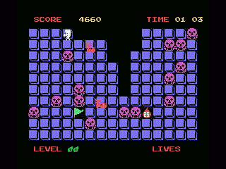 Booty (MSX) screenshot: Watch out for the moving boots