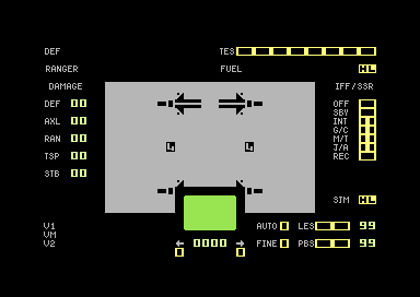 Interdictor Pilot (Commodore 64) screenshot: Preparing to Launch