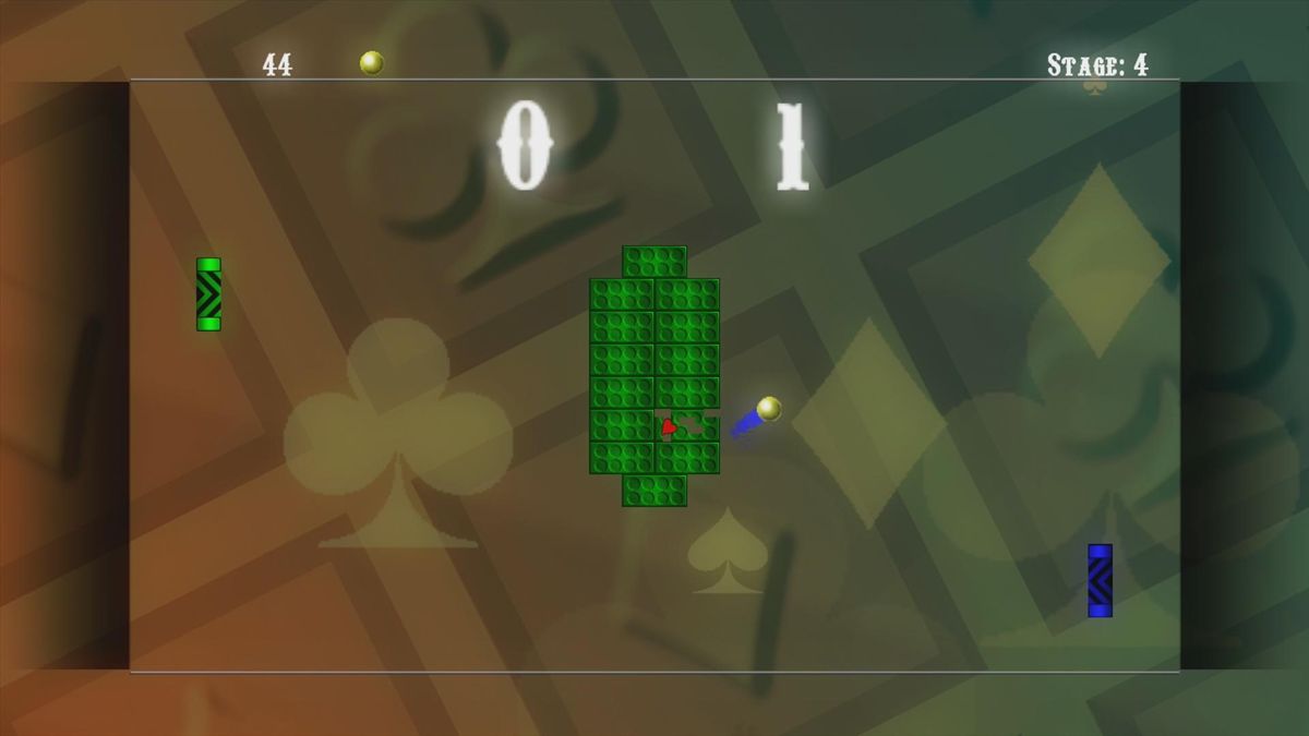 Aceball (Xbox 360) screenshot: Later the game introduces breakable blocks (trial version)
