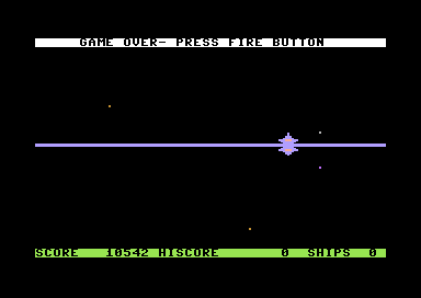 Firing Line (Commodore 64) screenshot: Game Over