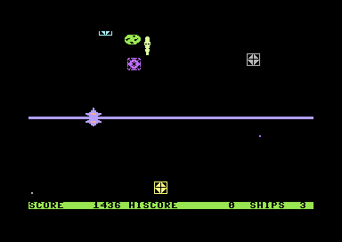 Firing Line (Commodore 64) screenshot: More Aliens Appear