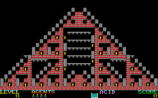Infiltrator (DOS) screenshot: The registered levels are set in Egypt, complete with walking mummies.