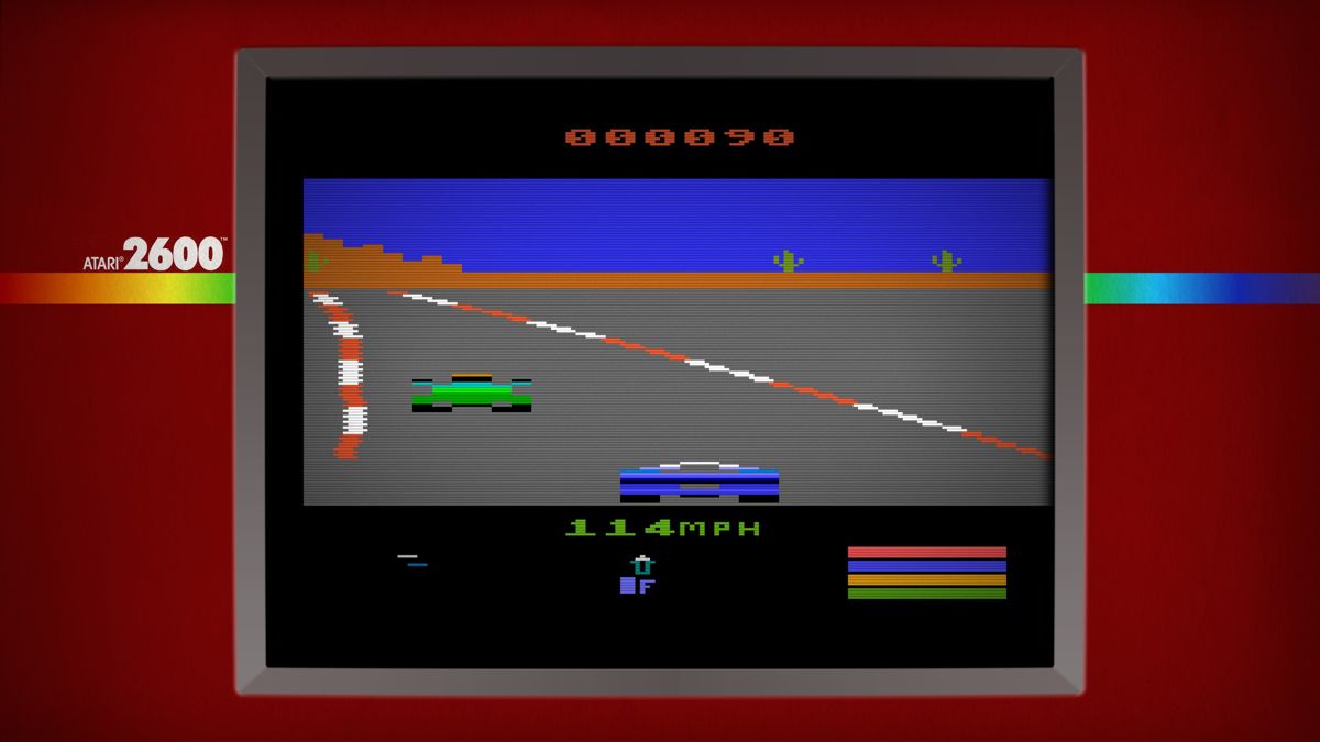 Atari 50: The Anniversary Celebration (Windows) screenshot: Playing the Atari 2600 game <i>Fatal Run</i>.