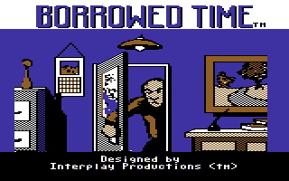 Borrowed Time (Commodore 64) screenshot: Title screen