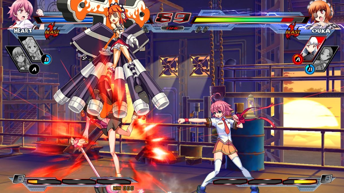 Nitroplus Blasterz: Heroines Infinite Duel (Windows) screenshot: Fight starts