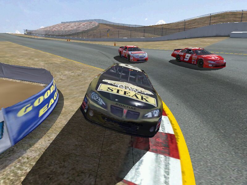 NASCAR Racing 2003 Season (Windows) screenshot: Cutting too much