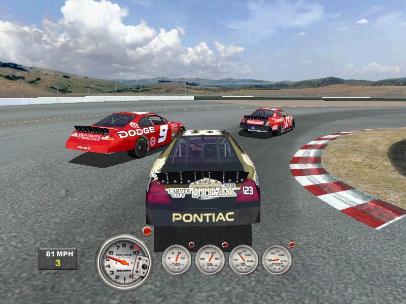 NASCAR Racing 2003 Season (Windows) screenshot: Taking it too fast