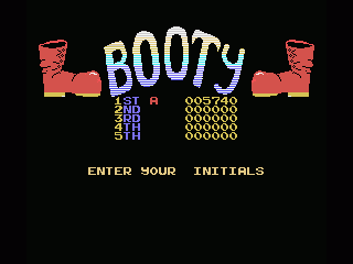 Booty (MSX) screenshot: Enter your name