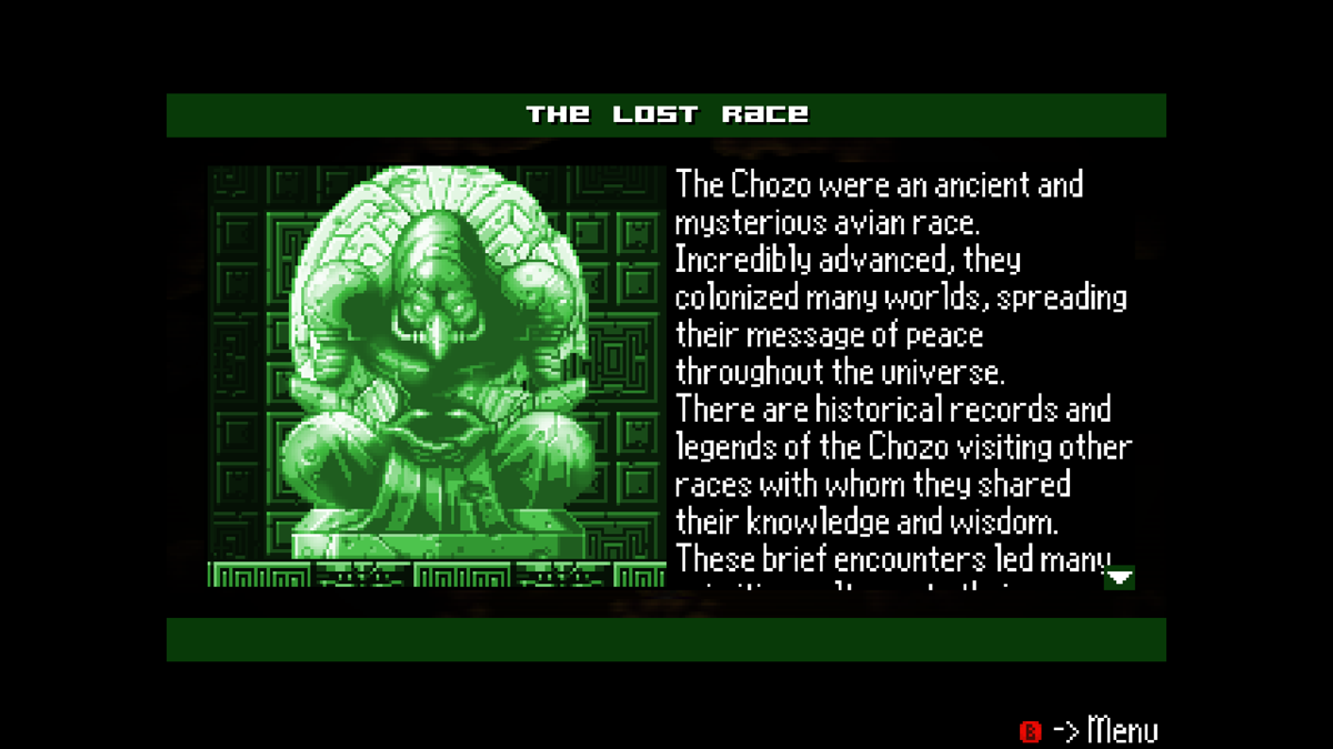 AM2R: Return of Samus (Windows) screenshot: Some history about the Chozo