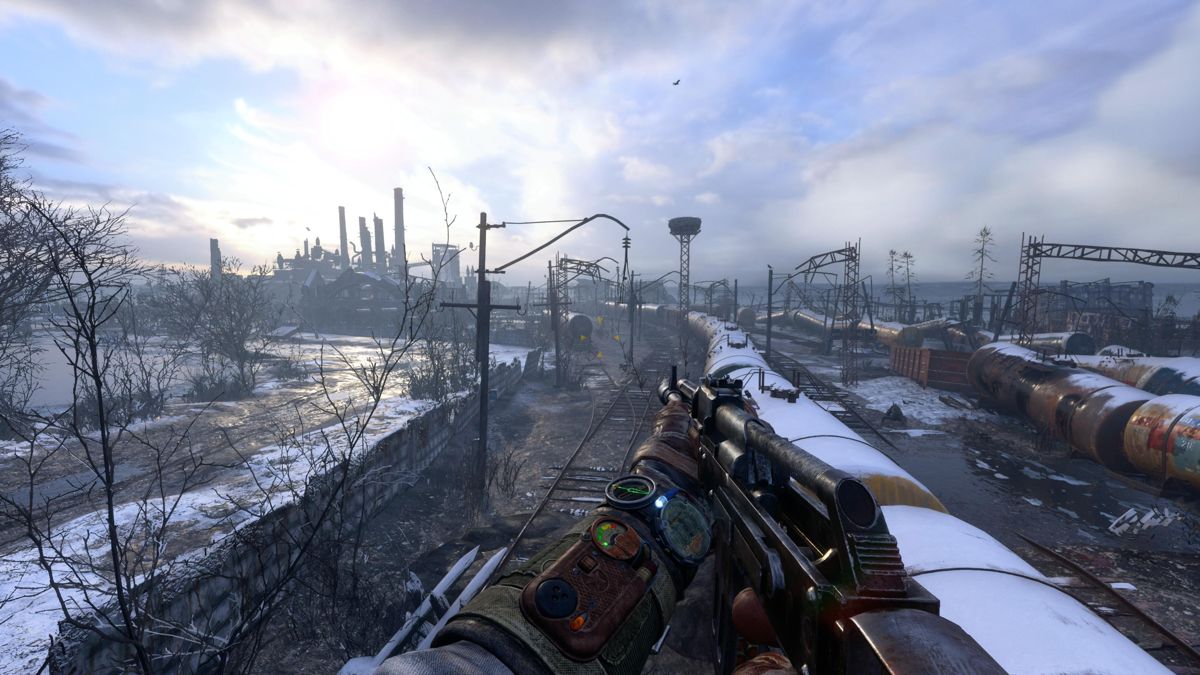 Metro: Exodus (PlayStation 5) screenshot: Train depot